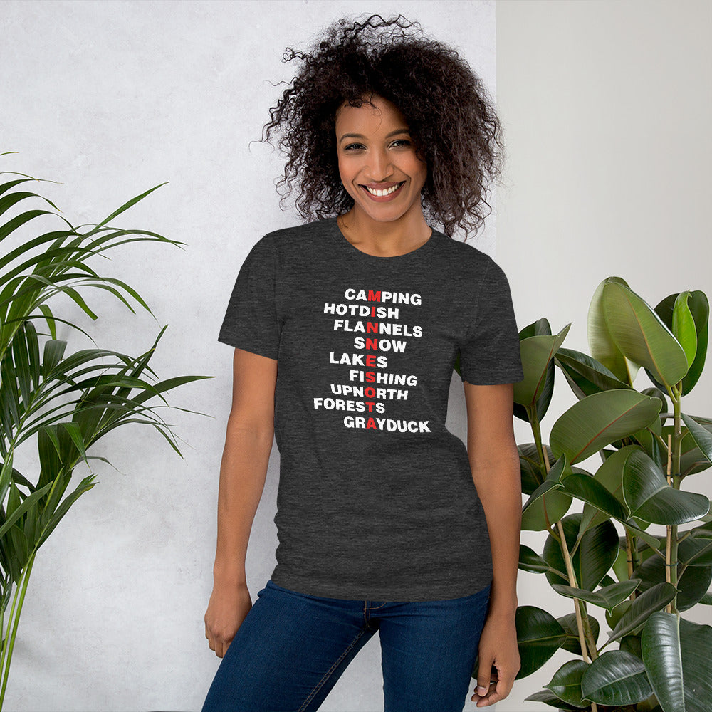 Outdoorsy Minnesota Wordplay Unisex T-Shirt - Ope Life