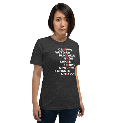 Outdoorsy Minnesota Wordplay Unisex T-Shirt - Ope Life