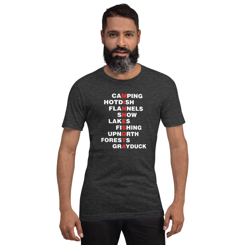 Outdoorsy Minnesota Wordplay Unisex T-Shirt - Ope Life