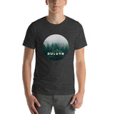 Circle Forest Duluth Minnesota Unisex T-Shirt - Dark Grey Heather / XS - Ope Life