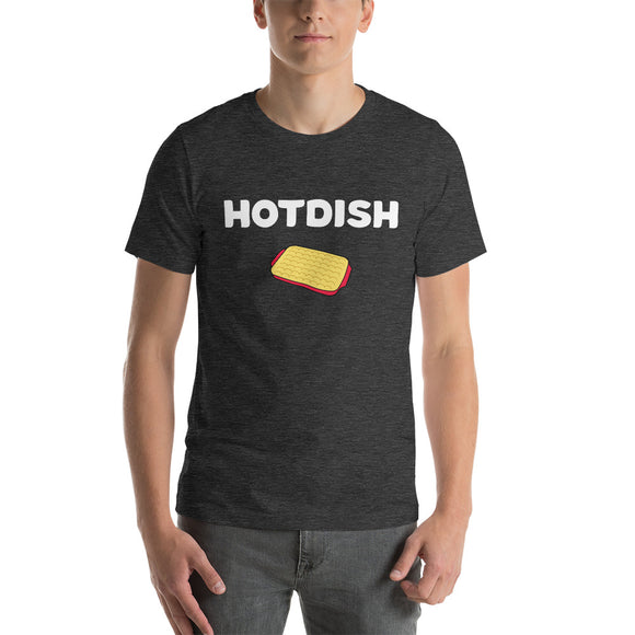 Hotdish Short-Sleeve Unisex T-Shirt - Minnesota Hotdish Shirt - Dark Grey Heather / XS - Ope Life