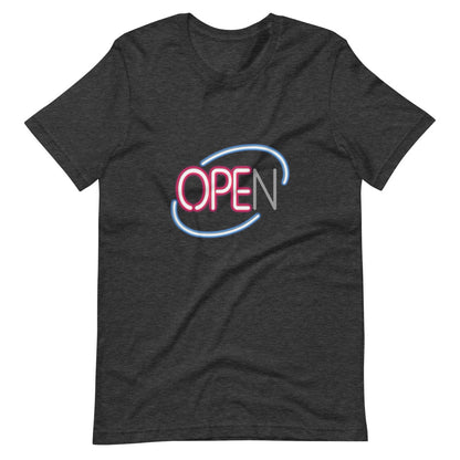 Ope Neon Sign Unisex T-Shirt - Open Sign Shirt With N Burnt Out - Ope Life