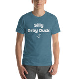 Silly Gray Duck Unisex T-Shirt - Heather Deep Teal / S - Ope Life