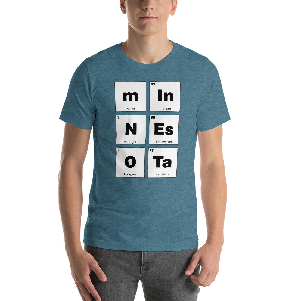Minnesota Periodic Table Of Elements Unisex T-Shirt - Heather Deep Teal / S - Ope Life