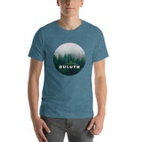 Circle Forest Duluth Minnesota Unisex T-Shirt - Heather Deep Teal / S - Ope Life