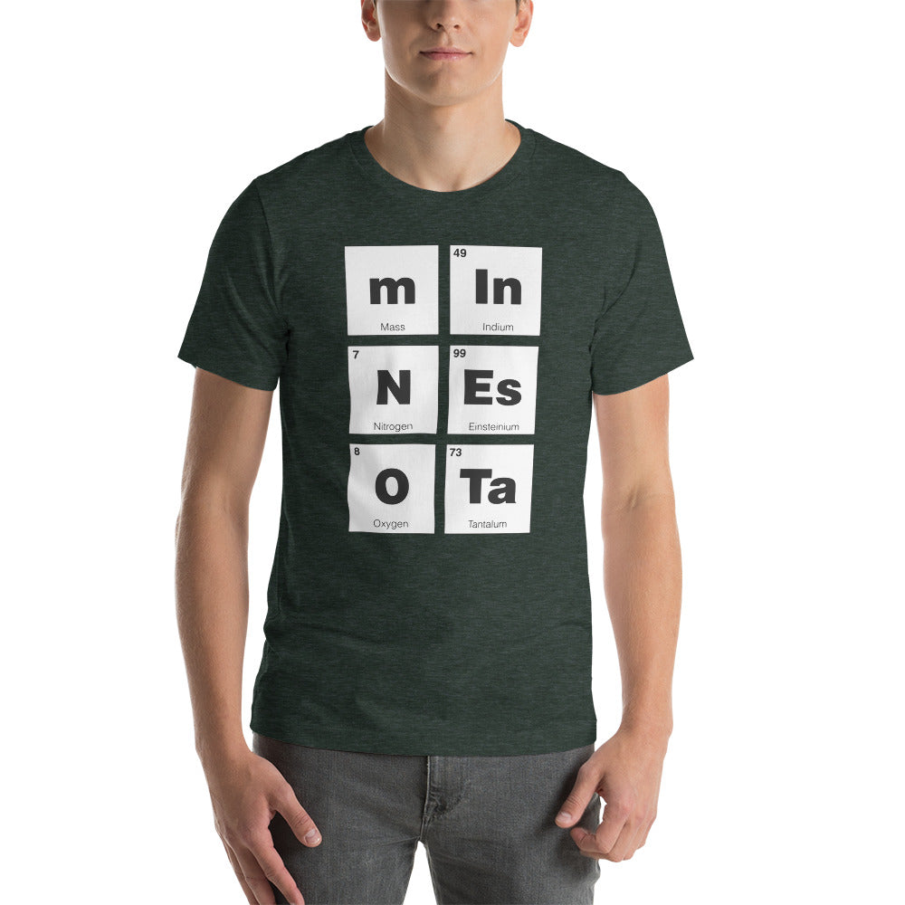 Minnesota Periodic Table Of Elements Unisex T-Shirt - Heather Forest / S - Ope Life