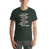 Outdoorsy Minnesota Wordplay Unisex T-Shirt - Heather Forest / S - Ope Life
