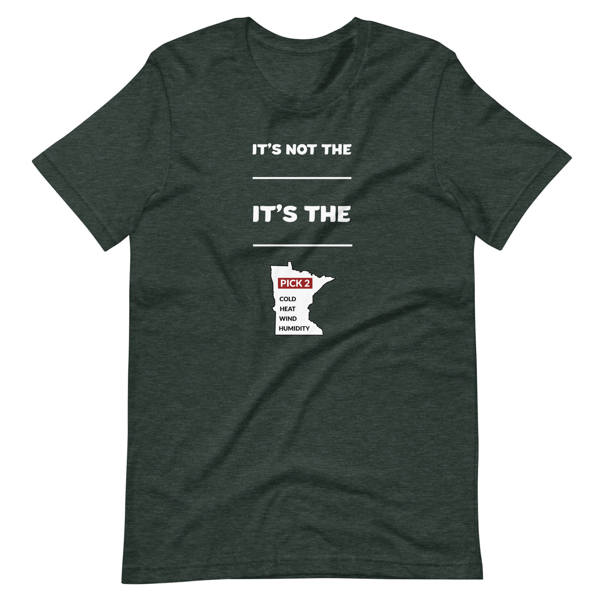 It's Not The Heat/Cold It's The Humidity/Wind Minnesota Weather T-Shirt (Unisex) - Ope Life