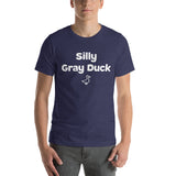 Silly Gray Duck Unisex T-Shirt - Heather Midnight Navy / XS - Ope Life