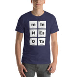 Minnesota Periodic Table Of Elements Unisex T-Shirt - Heather Midnight Navy / XS - Ope Life