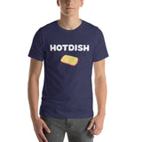 Hotdish Short-Sleeve Unisex T-Shirt - Minnesota Hotdish Shirt - Heather Midnight Navy / XS - Ope Life
