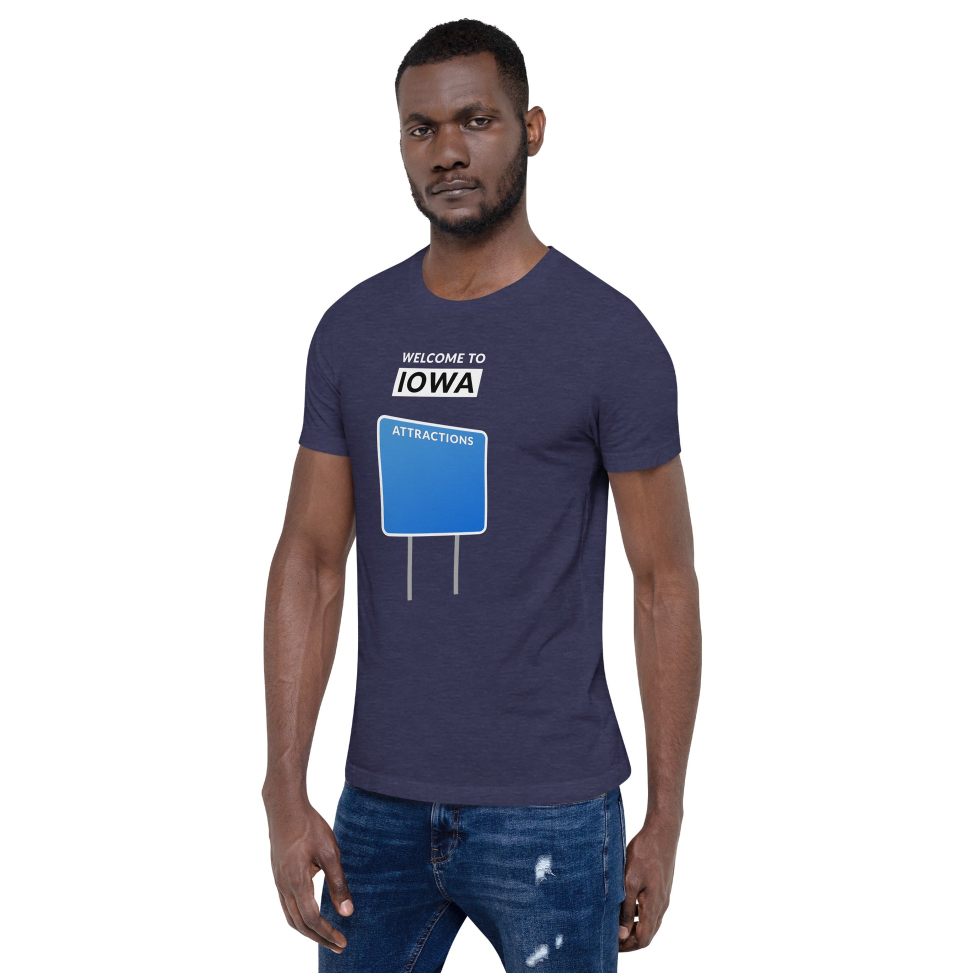 Welcome To Iowa - Blank Attractions Sign - Unisex T-Shirt - Ope Life
